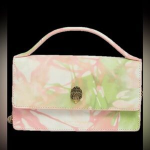 NWT Kurt Geiger Bond Top Handle Pink and Green Crossbody Bag